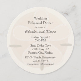 Repetition middag för bröllop för Sanddollar Inbjudningar