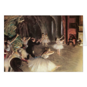 Repetition på scenen av Edgar Degas Hälsningskort