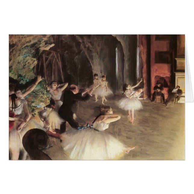 Repetition på scenen av Edgar Degas Hälsningskort (Framsidan Horizontal)