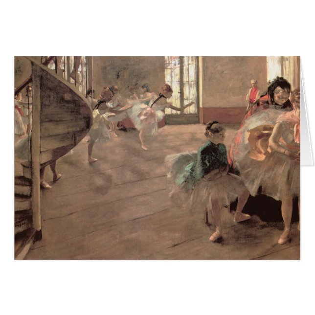 Repetitionen av Edgar Degas, Klassisk balettkonst Hälsningskort (Framsidan Horizontal)