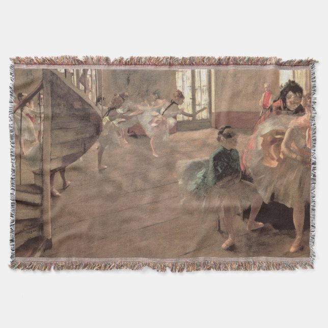 Repetitionen av Edgar Degas, Vintage balettkonst Filt (Framsidan)