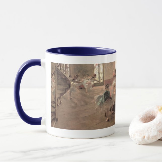 Repetitionen av Edgar Degas, Vintage balettkonst Mugg (Med munk)