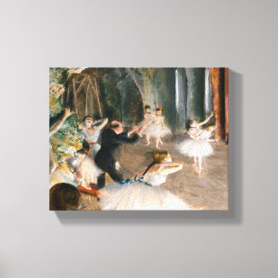 Repetitionen på scenen av Edgar Degas Canvastryck