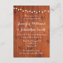 Repetitionsinbjudningar till Rustic ljus Inbjudningar