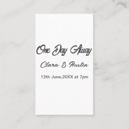 Repetitionsmiddag En dag bort natten före namn på Visitkort