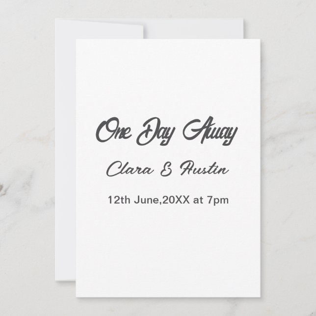 Repetitionsmiddag En dag före namn da Inbjudningar (Framsida)