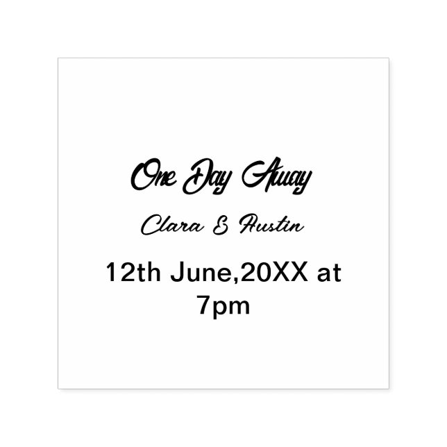 Repetitionsmiddag En dag före namn da Självfärgande Stämpel (Design)