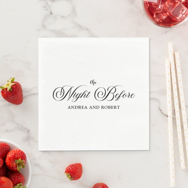 Repetitionsmiddag Kvällen Före Bröllopet Pappersservett (Insitu)