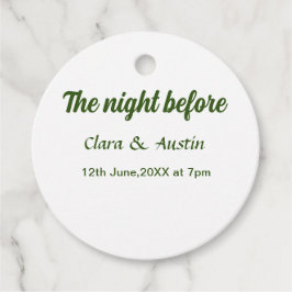 Repetitionsmiddag kvällen före enkel minimal m gåvor etiketter