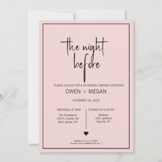 Repetitionsmiddag, natt före inbjudningar