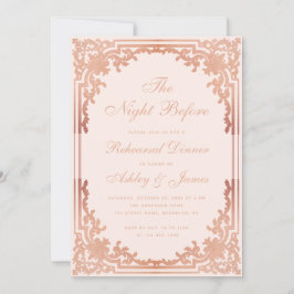 Repetitionsmiddag Rosenskär Rosa Guld Kvällen Före Inbjudningar