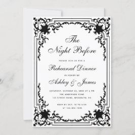 Repetitionsmiddag Vintage Svart Vitt Kvällen Före Inbjudningar