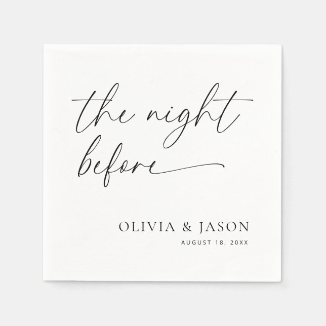 Repetitionsmiddags servetter, Kvällen före servett (Framsidan)