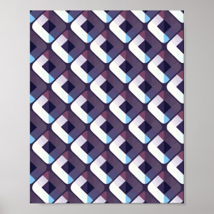 repetitiv geometrisk design med diamantformad form poster