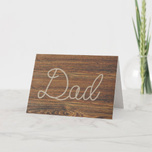 Repetitive Dad-design på ekhårdträ Kort