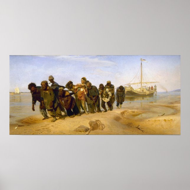 Repin - Barge Haulers på Volga Poster (Framsidan)