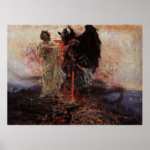 Repin - Följ mig Satan 1895 Poster