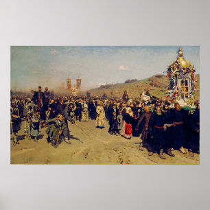 Repin - Religiösa i provinsen Kursk Poster