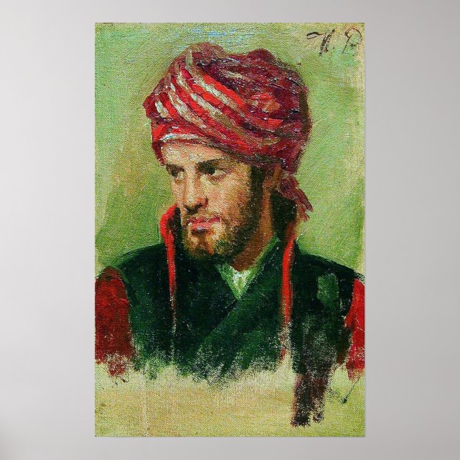 Repin - Ung man i turban Poster (Framsidan)