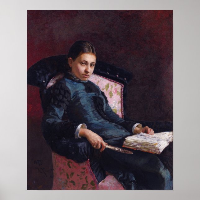 Repin - Vera Repina, Artists fru 1878 Poster (Framsidan)