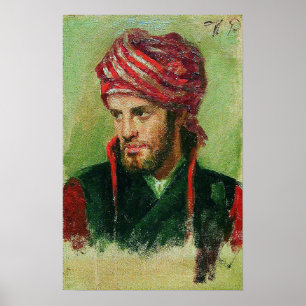 Repin - Young Man in Turban Poster
