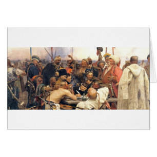 Repins svar på Ukrainas Kozaky/Cossacks fråga Hälsningskort