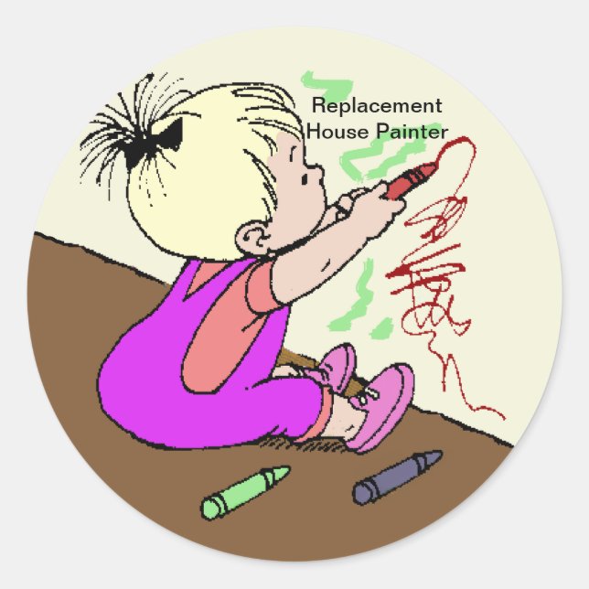 Replacement House Painter Runt Klistermärke (Framsida)