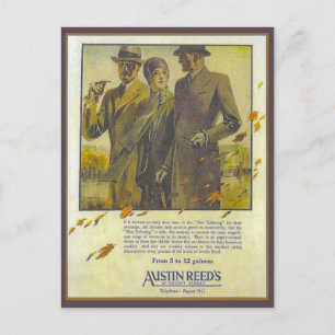 Replik Vintage-reklam, Austin Reed, kappor Vykort