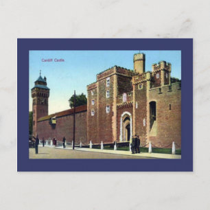Replika Vintage bild, Cardiff Castle Vykort