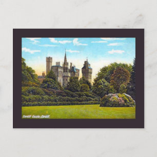 Replika Vintage bild, kardiff, slott Vykort
