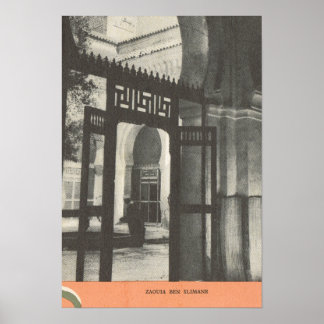 Replika vintage bild, Marrakech, Maroc Poster