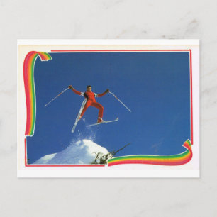 Replikera Frankrike Winter Sports, Vintage, Ski Vykort
