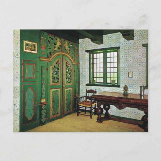 Replikera Vintagen Dansk bondhus, folkmuseum Vykort (Framsida)