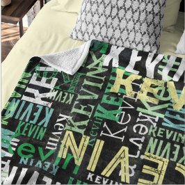 Replikerar Namn Urban Stil Black Fleecefilt