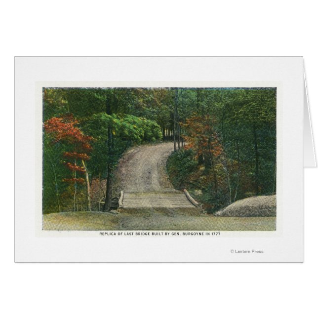 Replikering av Gen Burgoynes sista bro Hälsningskort (Framsidan Horizontal)