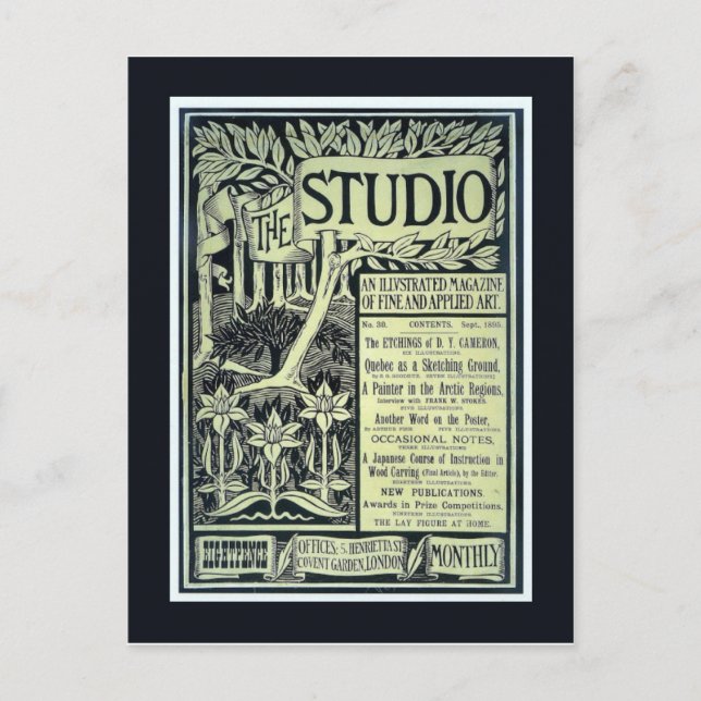 Replikkort, Studio, Vintage, hölje Vykort (Framsida)
