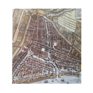 Replikstad karta i Rotterdam 1652 Anteckningsblock
