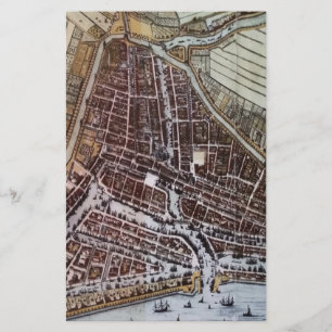 Replikstad karta i Rotterdam 1652 Brevpapper