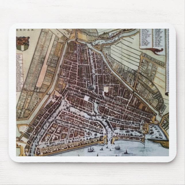 Replikstad karta i Rotterdam 1652 Musmatta (Framsidan)