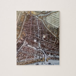 Replikstad karta i Rotterdam 1652 Pussel