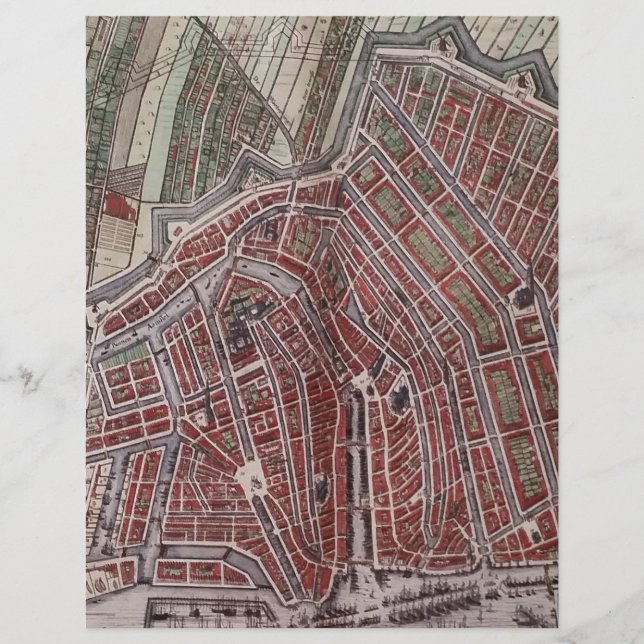 Replikstaden karta i Amsterdam 1652 (Framsida)