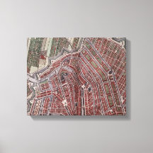 Replikstaden karta i Amsterdam 1652