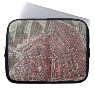Replikstaden karta i Amsterdam 1652 Laptop Fodral