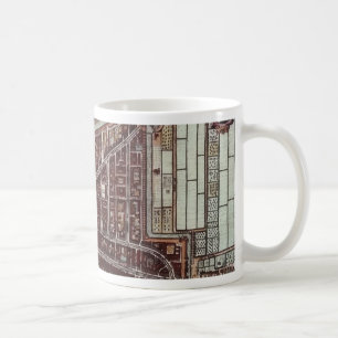 Replikstaden karta i Delft 1649 Kaffemugg