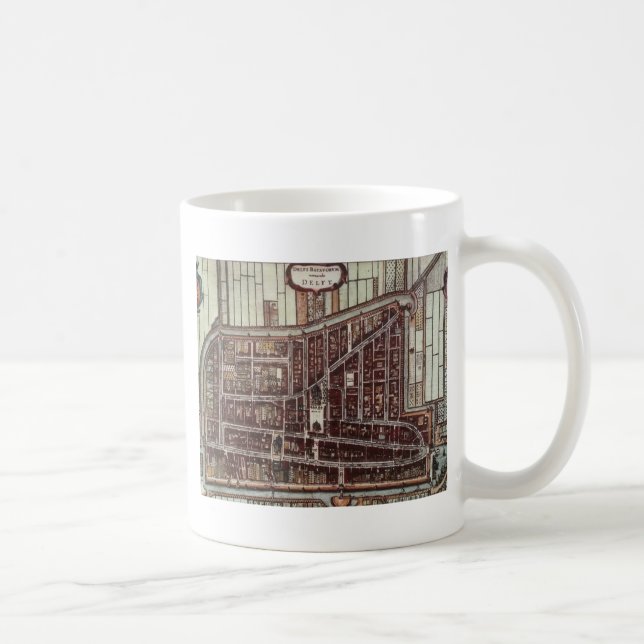Replikstaden karta i Delft 1649 Kaffemugg (Höger)