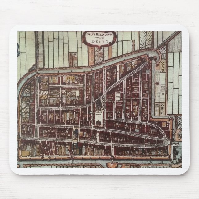 Replikstaden karta i Delft 1649 Musmatta (Framsidan)
