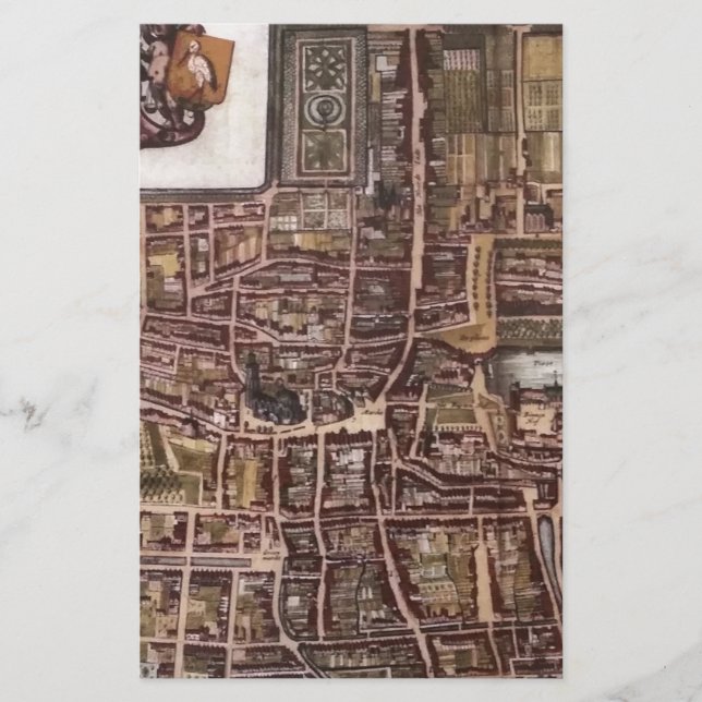 Replikstaden karta i Haag 1649 Brevpapper (Framsida)