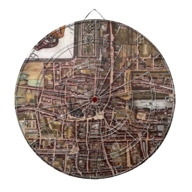 Replikstaden karta i Haag 1649 Darttavla (Framsidan)