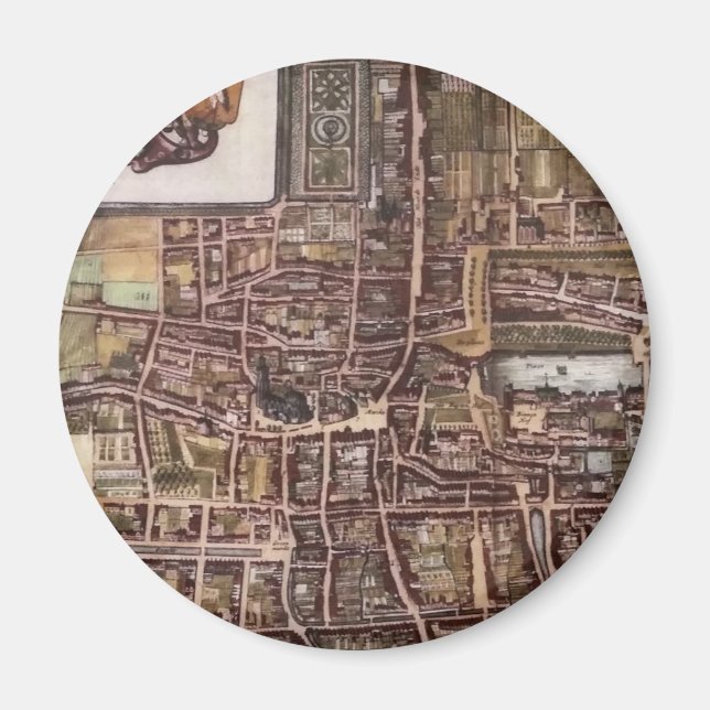 Replikstaden karta i Haag 1649 Magnet (Framsidan)