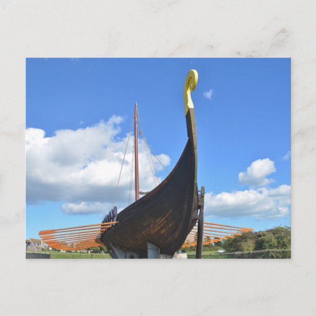 Replikviks Viking Longship Vykort (Framsida)